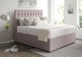 Rylee Ottoman Single Gouache Raspberry Headboard & Base