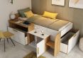 Sacha White Mid Sleeper Bed Frame