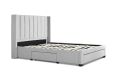 Savannah Grey Mist Upholstered King Size Drawer Bed Frame Only