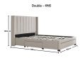 Savannah Natural Oat Upholstered Double Drawer Bed Frame Only