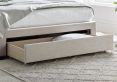 Savannah Natural Oat Upholstered Double Drawer Bed Frame Only