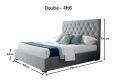 Savoy Grey Upholstered Ottoman Storage Double Bed Frame Only