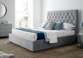 Savoy Grey Upholstered Ottoman Storage Double Bed Frame Only