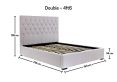 Savoy Stone Upholstered Ottoman Storage Double Bed Frame Only