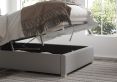 Levisham Ottoman Grey Saxon Twill Compact Double Bed Frame Only