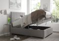 Levisham Ottoman Grey Saxon Twill Linen Double Bed Frame Only