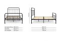 Shoreditch Black Metal Double Bed Frame Only