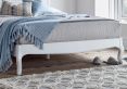 Sienna White Rattan Bed Frame  - Double Bed Frame Only