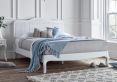 Sienna White Rattan Bed Frame  - Double Bed Frame Only