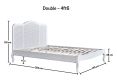 Sienna White Rattan Bed Frame  - Double Bed Frame Only