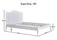 Sienna White Rattan Bed Frame - Super King Bed Frame Only