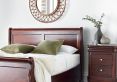 Toulouse Wooden Sleigh Bed - Mahogany Finish - King Size Bed Frame Only