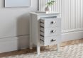Classic White 3 Drawer Bedside
