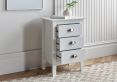 Classic White 3 Drawer Bedside