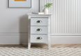 Classic White 3 Drawer Bedside