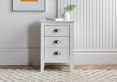 Classic White 3 Drawer Bedside