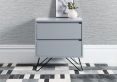 Sofia 2 Drawer Bedside Harbour Mist With Black Feet