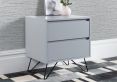 Sofia 2 Drawer Bedside Harbour Mist With Black Feet