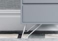 Sofia 2 Drawer Bedside Harbour Mist With White Feet