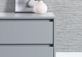 Sofia 2 Drawer Bedside Harbour Mist With White Feet