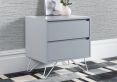 Sofia 2 Drawer Bedside Harbour Mist With White Feet