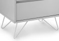 Sofia 2 Drawer Bedside Harbour Mist With White Feet