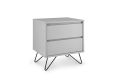 Sofia 2 Drawer Bedside Harbour Mist With Black Feet