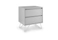 Sofia 2 Drawer Bedside Harbour Mist With White Feet