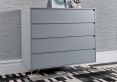 Sofia 4 Drawer Harbour Mist Chest With Pink Copper Feet