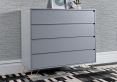 Sofia 4 Drawer Chest Harbour Mist With Stainless Steel Feet
