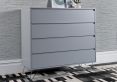 Sofia 4 Drawer Harbour Mist Chest With Stainless Steel Feet