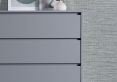 Sofia 4 Drawer Harbour Mist Chest With White Feet
