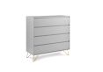 Sofia 4 Drawer Chest Harbour Mist With Brass Steel Feet