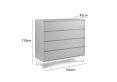 Sofia 4 Drawer Chest Harbour Mist With Stainless Steel Feet