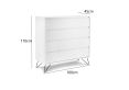 Sofia 4 Drawer Chest White With Black Feet