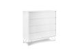 Sofia 4 Drawer Chest White With Stainless Steel Feet