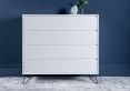 Sofia 4 Drawer Chest White With Black Feet