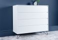 Sofia 4 Drawer Chest White With Black Feet