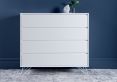 Sofia 4 Drawer Chest White With White Feet