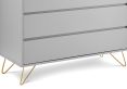 Sofia 4 Drawer Chest Harbour Mist With Brass Steel Feet