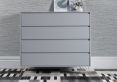 Sofia 4 Drawer Chest Harbour Mist With Brass Steel Feet