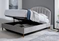 Sofia Grey Velvet Upholstered Ottoman Storage Bed Frame