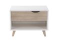 Stockholm White 1 Drawer Bedside Table Only