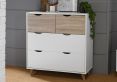 Stockholm White 4 Drawer Chest Only