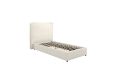 Filey Ivory Single Linen Upholstered Bed Frame