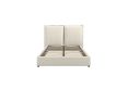 Filey Ivory Double Linen Upholstered Bed Frame