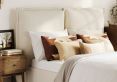 Filey Ivory Double Linen Upholstered Bed Frame