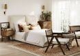 Filey Ivory Double Linen Upholstered Bed Frame