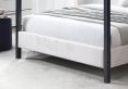 Tiffany Upholstered Natural Beige Double Bed With Metal Frame