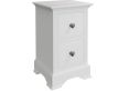 Tilly White 2Drw Bedside Cabinet Only